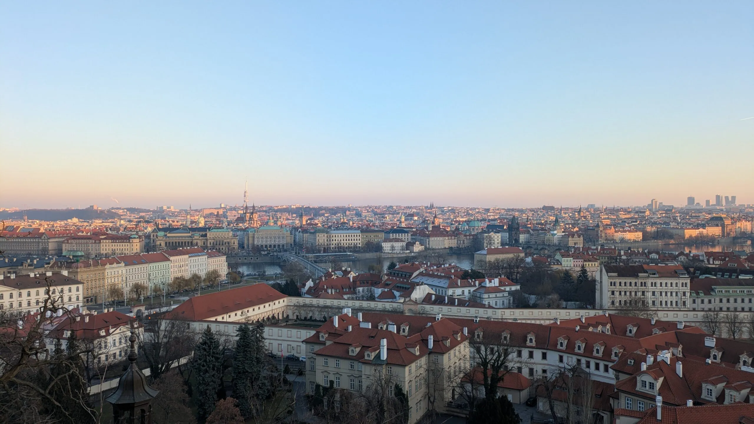 Vue panoramique sur la ville de Prague