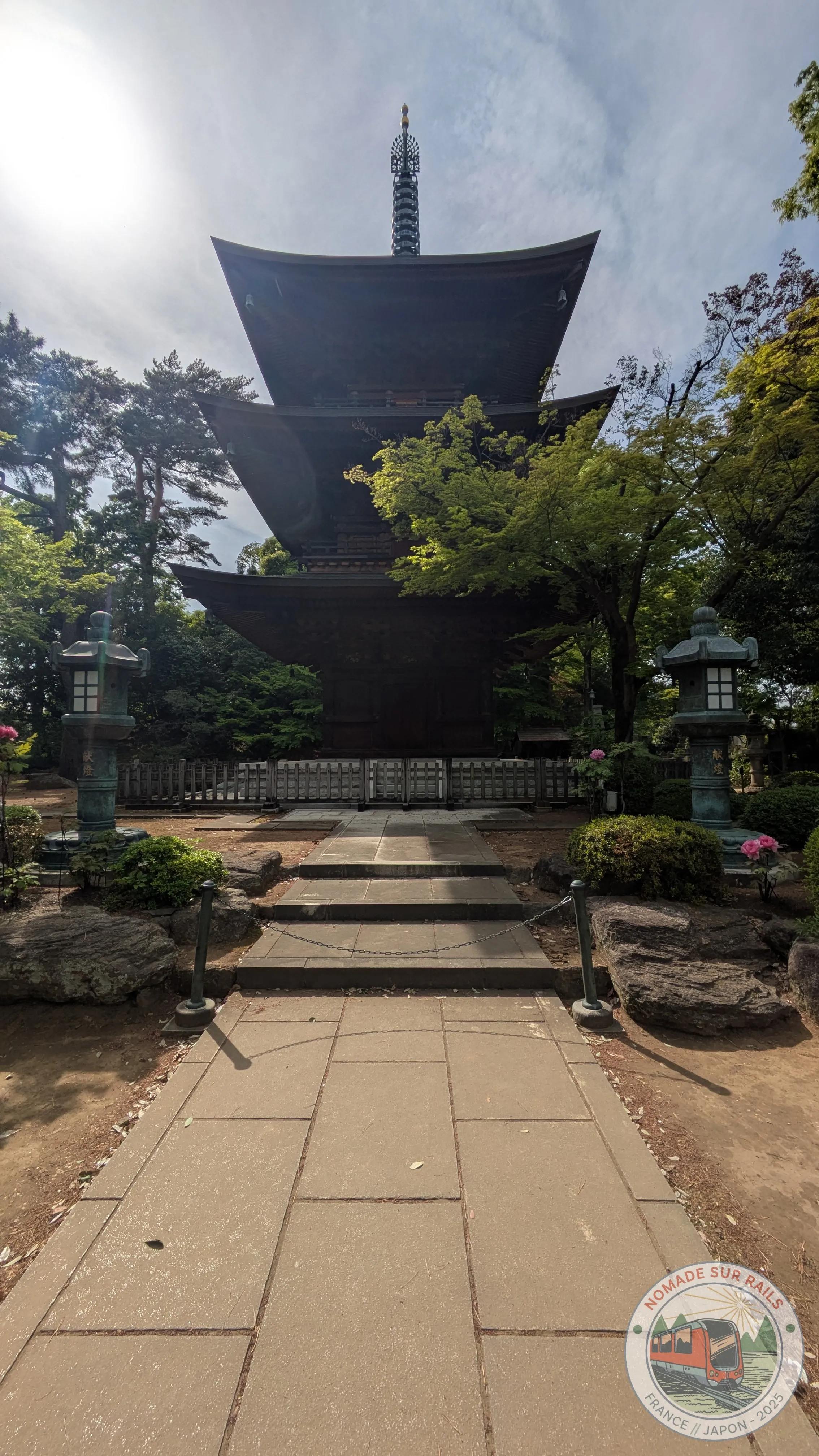 Vue sur la pagode du Gotokuji