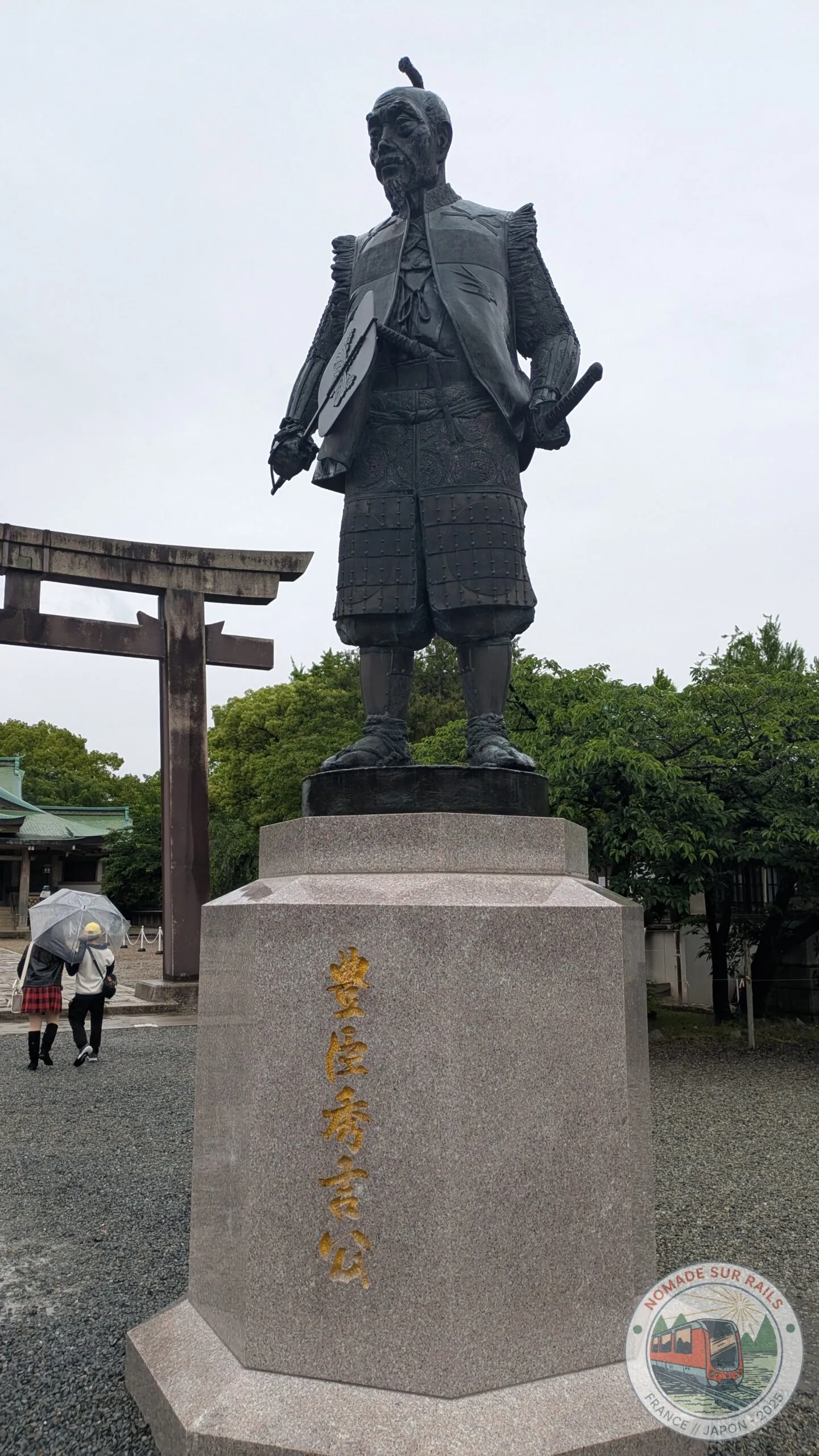 Statue de Toyotomi Hideyoshi au sanctuaire Hokoku-jinja