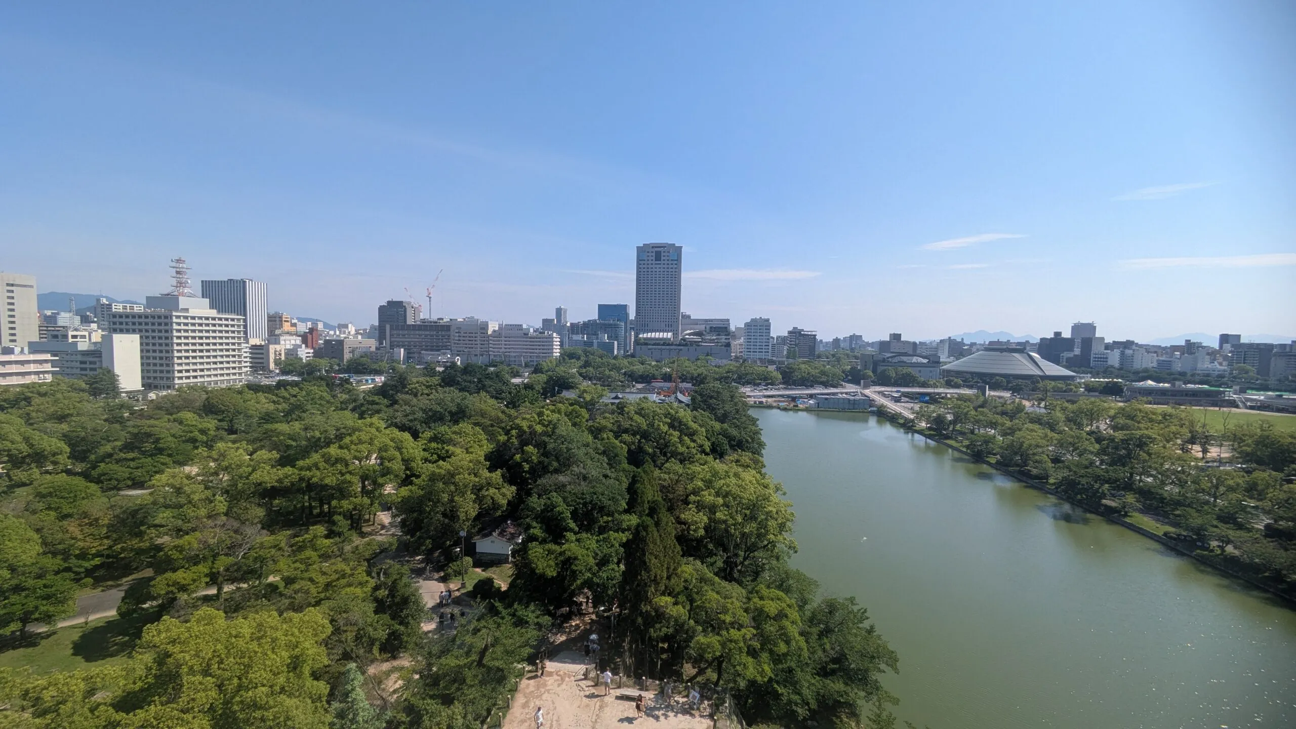 Vue panoramique depuis le château d'Hiroshima