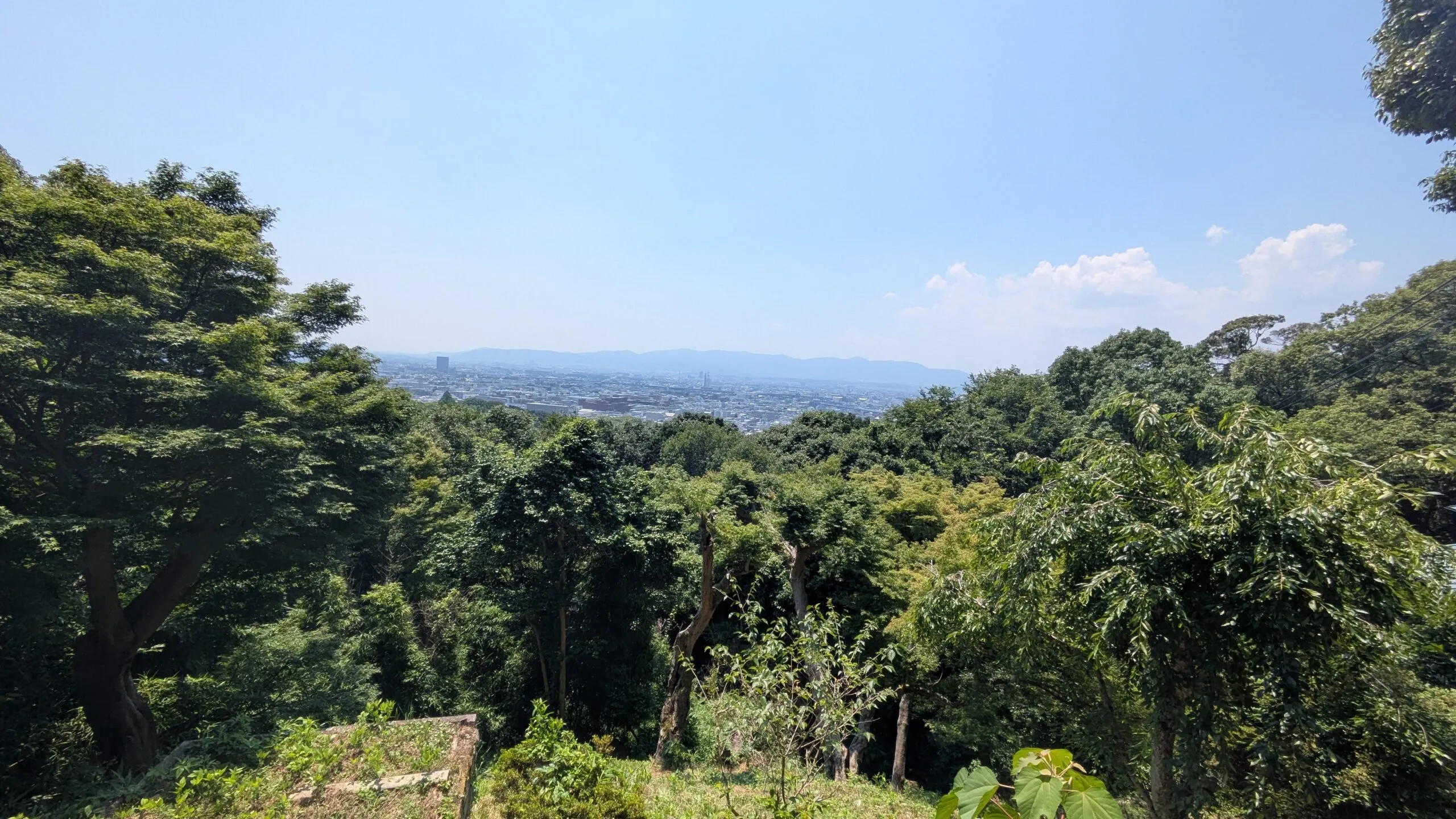 Vue sur Kyoto depuis les hauteurs du Fushimi Inari