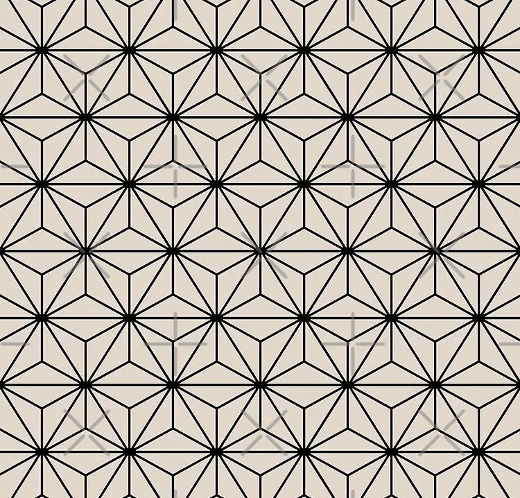 Motif traditionnel japonais Asanoha — feuille de chanvre